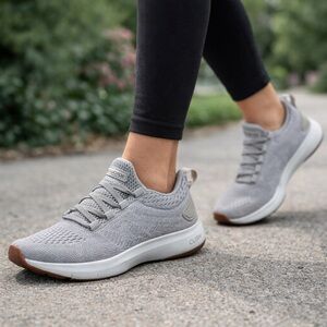 New Balance Cush+ Gray Knit Sneakers Comfort Walking Shoes Size 9.5